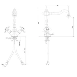 Kronenbach IOTA 2.0 Zweigriff-Waschtischarmatur Mit Ablaufgarnitur -Kronenbach kronenbach badarmaturen iota waschtisch zweigriff waschtischarmatur 5016665