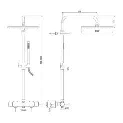 Kronenbach Lima 2.0 Black Duschsystem Mit Thermostat, Brause Ø 30 Cm 2 Kronenbach Lima 2.0 Black Duschsystem Mit Thermostat, Brause Ø 30 Cm -Kronenbach kronenbach badarmaturen lima 2 dusche black 10054640