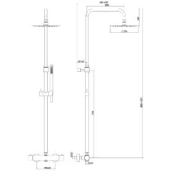 Kronenbach Lima 2.0 Black Duschsystem Mit Thermostat, Kopfbrause Ø 22,5 Cm 2 Kronenbach Lima 2.0 Black Duschsystem Mit Thermostat, Kopfbrause Ø 22,5 Cm -Kronenbach kronenbach badarmaturen lima 2 dusche black 6923855