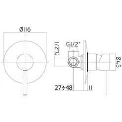 Kronenbach Lima 2.0 Unterputz-Bidetarmatur Taharet