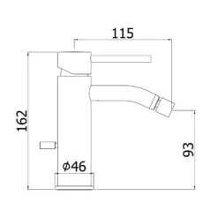 Kronenbach Lima 2.0 Rose Gold Bidet-Einhebelmischer Ohne Ablaufgarnitur