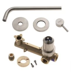 Kronenbach Lima 2.0 Steel Waschtisch-Wandarmatur 24,5 Cm Inkl. Grundkörper -Kronenbach kronenbach badarmaturen lima 2 waschtisch 9103427