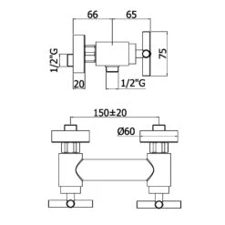 Kronenbach Zeta 2.0 Aufputz-Brausearmatur