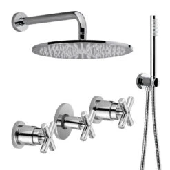 Kronenbach Zeta 2.0 Brausekomplett-Set Mit Kopfbrause Und Brausegarnitur