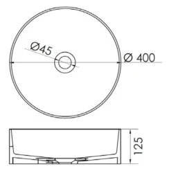 Kronenbach Stone Aufsatzwaschtisch Ø 40 Cm -Kronenbach kronenbach badkeramik aufsatzwaschtische stone 40 x 6770349