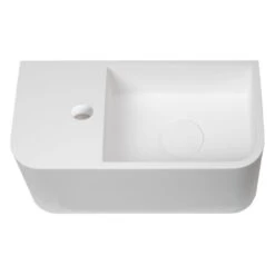 Kronenbach Stone Handwaschbecken 38 X 19 Cm, Becken Rechts Mit Hahnlochbohrung