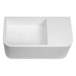 Kronenbach Stone Handwaschbecken 38 X 19 Cm, Becken Links Ohne Hahnlochbohrung