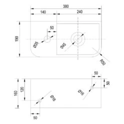 Kronenbach Stone Handwaschbecken 38 X 19 Cm, Becken Rechts Mit Hahnlochbohrung -Kronenbach kronenbach badkeramik handwaschbecken stone 38 x 6885576