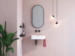 Kronenbach Stone Handwaschbecken 45 X 33 Cm Mit Handtuchhalterung, Becken Links Ohne Hahnlochbohrung -Kronenbach kronenbach badkeramik handwaschbecken stone 45 x 7969657