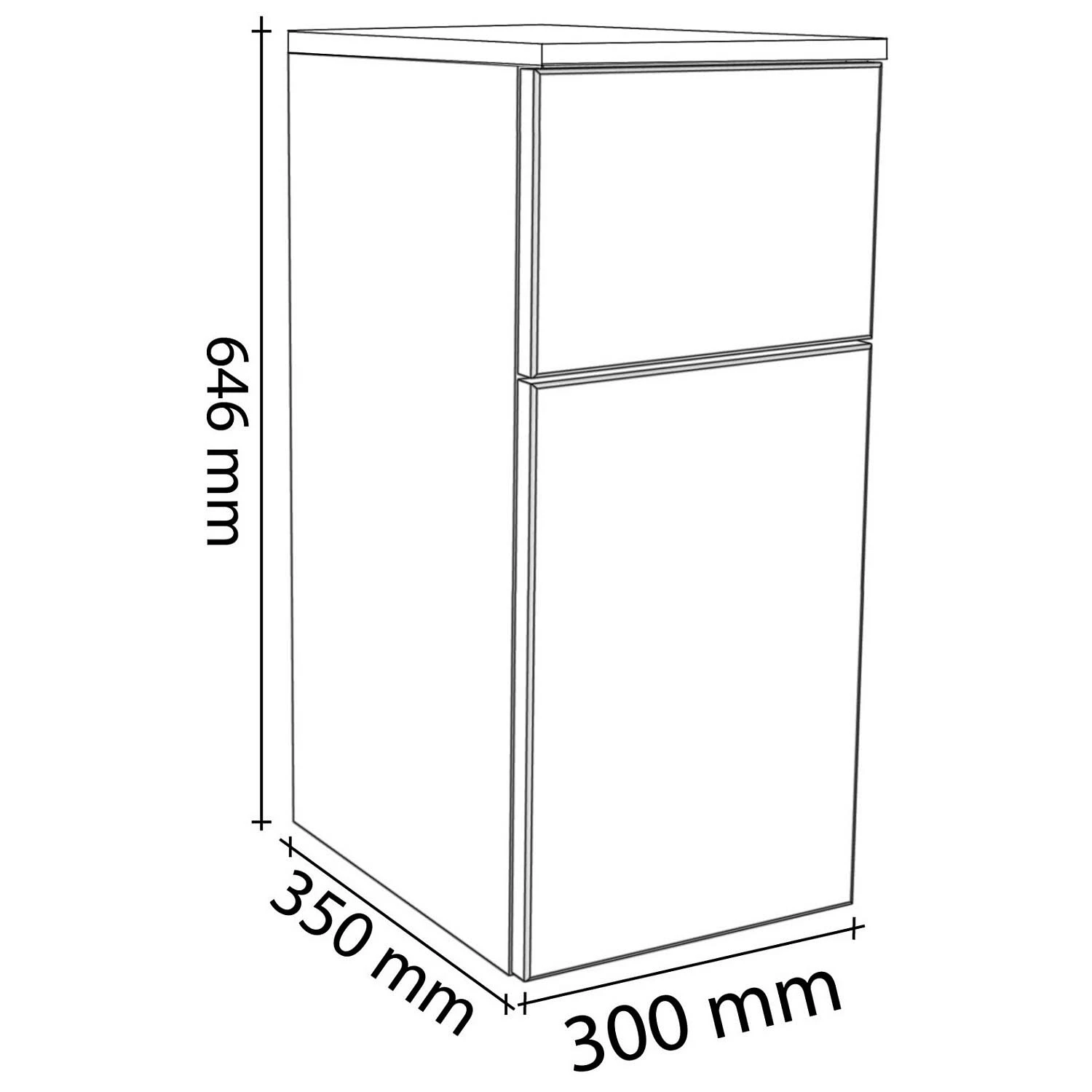 Kronenbach Cube Highboard 30 x 64,6 cm, 1 Auszug, 1 Tür, Anschlag links, mit TIP-ON Kronenbach Cube Highboard 30 X 64,6 Cm, 1 Auszug, 1 Tür, Anschlag Links, Mit TIP-ON -Kronenbach kronenbach badmoebel cube hochschraenke highboard 30 3973457