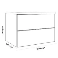 Kronenbach Cube Sideboard 61 Cm Mit 2 Auszügen Und TIP-ON -Kronenbach kronenbach badmoebel cube sideboards 60 cm 6210199