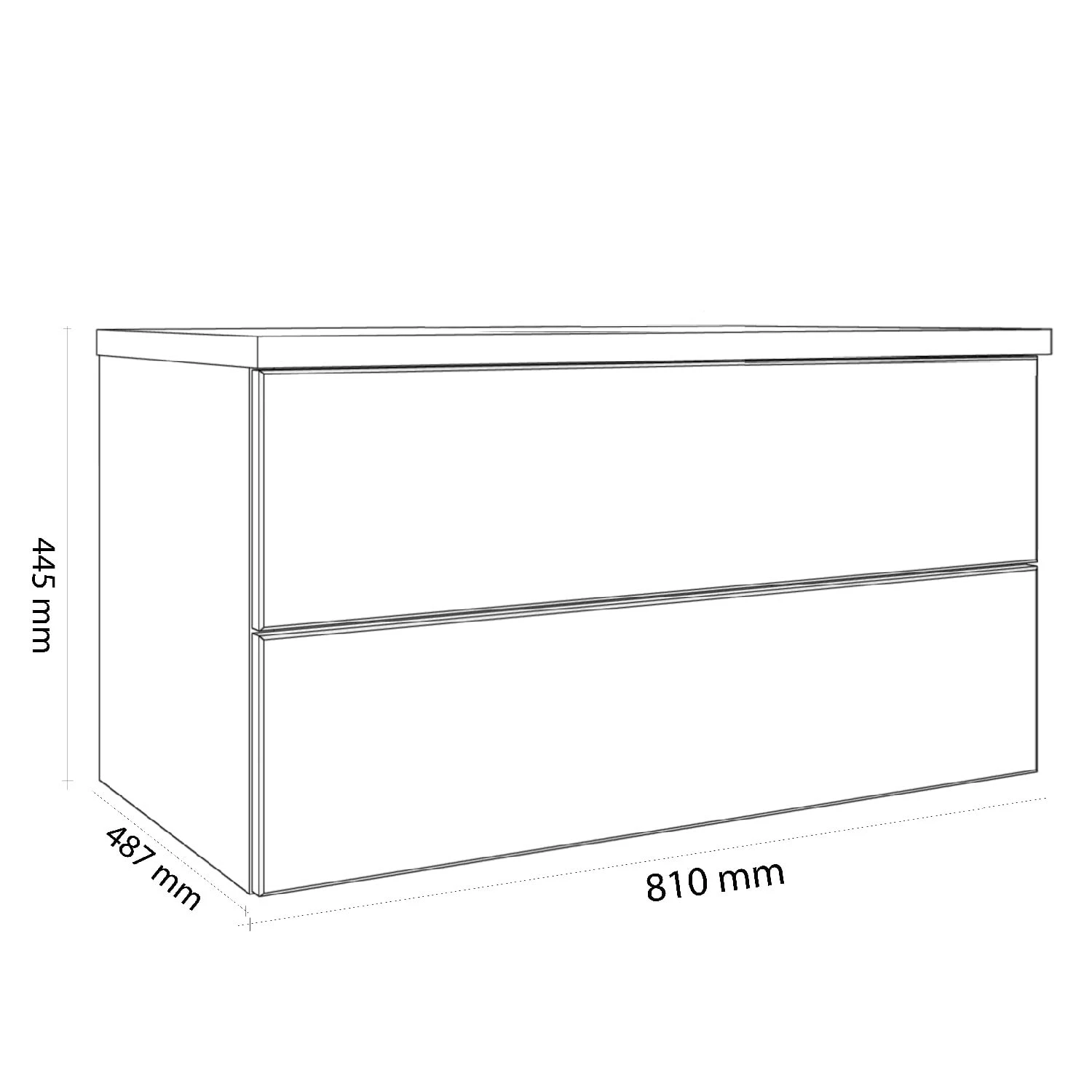 Kronenbach Cube Sideboard 81 cm mit 2 Auszügen und TIP-ON Kronenbach Cube Sideboard 81 Cm Mit 2 Auszügen Und TIP-ON -Kronenbach kronenbach badmoebel cube sideboards 80 cm 6210235