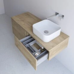 Kronenbach Cube Waschtischkonsole 121 Cm Mit 4 Auszügen Und TIP-ON