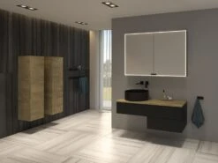 Kronenbach Cube Waschtischkonsole 121 Cm Mit 3 Auszügen Und TIP-ON -Kronenbach kronenbach badmoebel cube waschtischkonsolen 120 cm 8729810