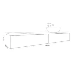 Kronenbach Cube Waschtischkonsole 161 Cm Mit 2 Auszügen Und TIP-ON -Kronenbach kronenbach badmoebel cube waschtischkonsolen 160 cm 6386803