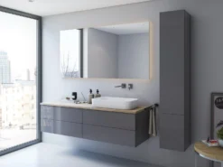 Kronenbach Cube Waschtischkonsole 161 Cm Mit 4 Auszügen Und TIP-ON -Kronenbach kronenbach badmoebel cube waschtischkonsolen 160 cm 9211734