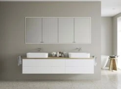 Kronenbach Cube Waschtischkonsole 201 Cm Für 2 Waschtische Mit 6 Auszügen Und TIP-ON -Kronenbach kronenbach badmoebel cube waschtischkonsolen 200 cm 10060649