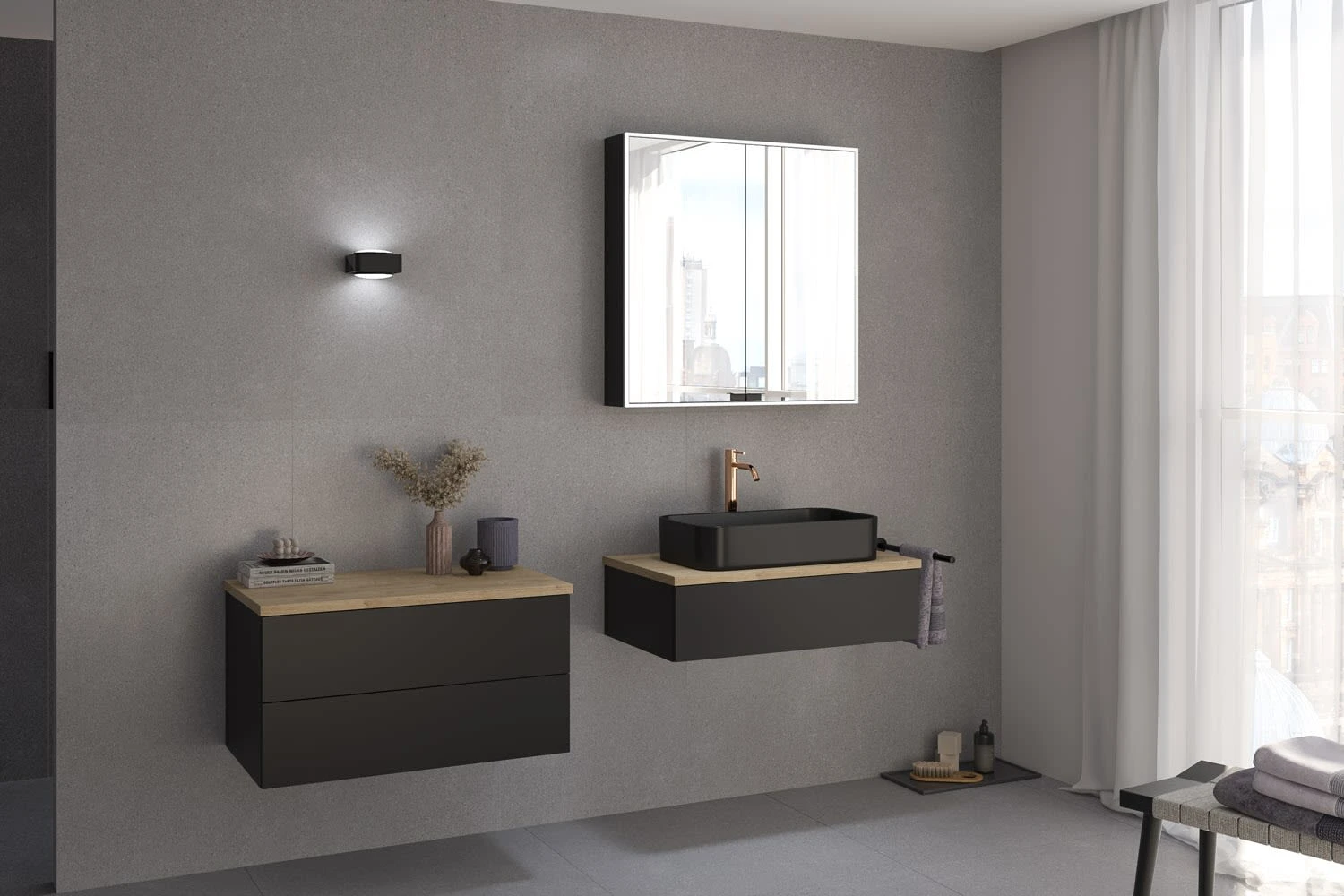 Kronenbach Cube Waschtischkonsole 81 cm mit 1 Auszug und TIP-ON Kronenbach Cube Waschtischkonsole 81 Cm Mit 1 Auszug Und TIP-ON -Kronenbach kronenbach badmoebel cube waschtischkonsolen 80 cm 8723855