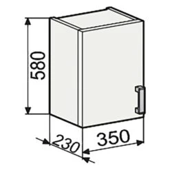 Kronenbach Plana Oberschrank 35 X 23 X 58 Cm, 1 Tür, Anschlag Links -Kronenbach kronenbach badmoebel plana 100 hoch und 10388747