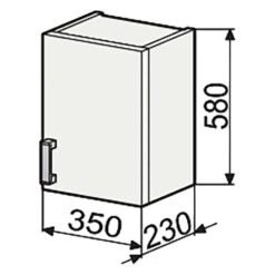 Kronenbach Plana Oberschrank 35 X 23 X 58 Cm, 1 Tür, Anschlag Rechts -Kronenbach kronenbach badmoebel plana 100 hoch und 10388957