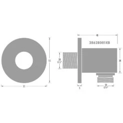 Kronenbach SUPRA 2.0 Wandanschlussbogen Rund