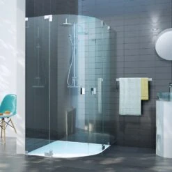 Kronenbach Cube Viertelkreisdusche Bis 100 Cm 4-teilig Mit Beschichtung -Kronenbach kronenbach duschabtrennungen cube viertelkreisduschen bis 100 10065821