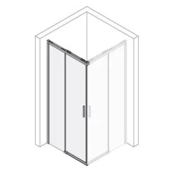 Kronenbach Slide Eckdusche Schiebetür 2-teilig, 80 X 200 Cm, Schenkel Links -Kronenbach kronenbach duschabtrennungen slide eckduschen schenkel links 6023449