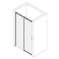 Kronenbach Slide Schiebetür 2-teilig Für Nische, 120 X 200 Cm, Anschlag Links -Kronenbach kronenbach duschabtrennungen slide schiebetuer dsn2 nische 6023581