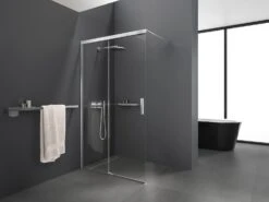 Kronenbach Slide Walk-In Schiebetür 2-teilig, 100 X 200 Cm, Anschlag Links -Kronenbach kronenbach duschabtrennungen slide schiebetuer walk in 6359497