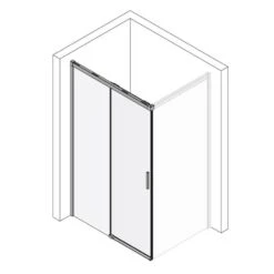 Kronenbach Slide Schiebetür 2-teilig Für Trennwand, 120 X 200 Cm, Anschlag Links -Kronenbach kronenbach duschabtrennungen slide schiebetueren trennwand 2 9134561