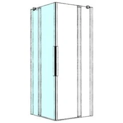 Kronenbach Tube Eckdusche Pendeltür 2-teilig, 100 X 200 Cm, Schenkel Links -Kronenbach kronenbach duschabtrennungen tube eckduschen koralle myday 4027550