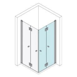 Kronenbach Tube Falteckdusche, Sondermaß Bis 127,5 Cm, Schenkel Rechts -Kronenbach kronenbach duschabtrennungen tube falteckduschen efts sonderanfertigung 4024274