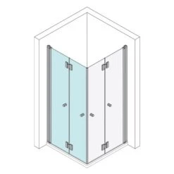 Kronenbach Tube Falteckdusche, Sondermaß Bis 127,5 Cm, Schenkel Links -Kronenbach kronenbach duschabtrennungen tube falteckduschen efts sonderanfertigung 4024286