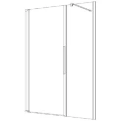 Kronenbach Tube Pendeltür Mit Trennwand In Flucht Für Nische, 140 X 200 Cm, Anschlag Links -Kronenbach kronenbach duschabtrennungen tube pendeltuer npwwa nische 4008047