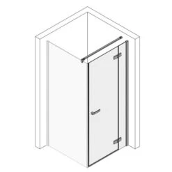 Kronenbach Turn Pendeltür Für Trennwand, 100 X 200 Cm, Anschlag Rechts -Kronenbach kronenbach duschabtrennungen turn pendeltuer tpfa trennwand 6064870