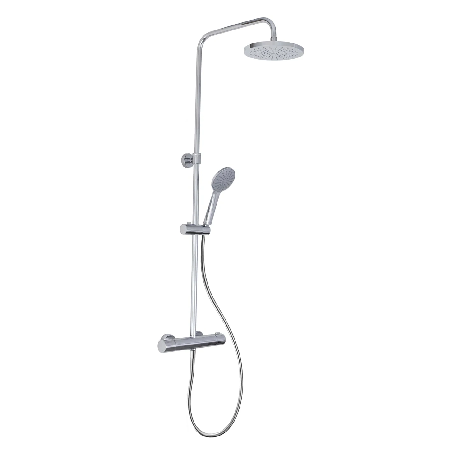 Kronenbach Aufputz-Duschsystem rund mit Thermostat und Kopfbrause Ø 20cm Kronenbach Aufputz-Duschsystem Rund Mit Thermostat Und Kopfbrause Ø 20cm -Kronenbach kronenbach duschsysteme aufputz rund mit kopfbrause 11773632