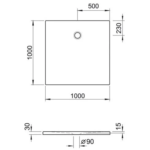 Kronenbach Cube Mineralguss-Duschwanne 100 x 100 cm Kronenbach Cube Mineralguss-Duschwanne 100 X 100 Cm -Kronenbach kronenbach duschwannen cube mineralguss 100 x 4038595