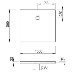 Kronenbach Cube Mineralguss-Duschwanne 100 X 90 Cm -Kronenbach kronenbach duschwannen cube mineralguss 100 x 4038603