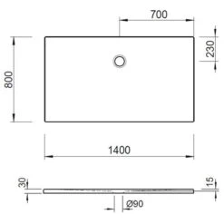 Kronenbach Cube Mineralguss-Duschwanne 140 X 80 Cm -Kronenbach kronenbach duschwannen cube mineralguss 140 x 4038615