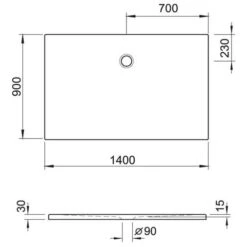 Kronenbach Cube Mineralguss-Duschwanne 140 X 90 Cm -Kronenbach kronenbach duschwannen cube mineralguss 140 x 4038619