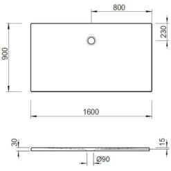 Kronenbach Cube Mineralguss-Duschwanne 160 X 90 Cm Mit Antislip -Kronenbach kronenbach duschwannen cube mineralguss 160 x 4038629