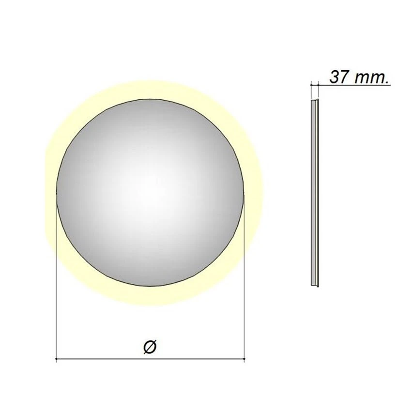 Kronenbach Moon Lichtspiegel Ø 50 cm mit Spiegelheizung Kronenbach Moon Lichtspiegel Ø 50 Cm Mit Spiegelheizung -Kronenbach kronenbach lichtspiegel moon dm 50 cm 7004316