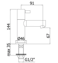 Kronenbach Lima 2.0 Black Kaltwasserhahn Standventil