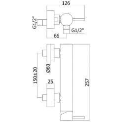 Kronenbach Lima 2.0 White Aufputz-Brausearmatur