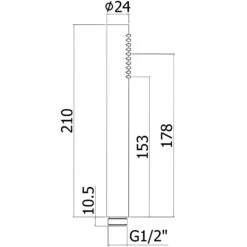 Kronenbach SUPRA Stick White Stabhandbrause Rund