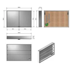 Kronenbach Cube Spiegelschrank 122 X 82 Cm Mit Umlaufender LED-Beleuchtung, Unterputz -Kronenbach kronenbach spiegelschraenke cube spiegelschrank 120 x 4842257