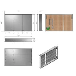 Kronenbach Cube Spiegelschrank 131,9 X 81,9 Cm Mit Umlaufender LED-Beleuchtung, Unterputz -Kronenbach kronenbach spiegelschraenke cube spiegelschrank 130 x 4842269