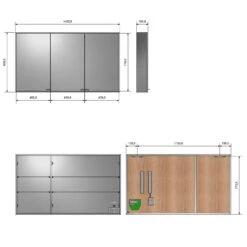 Kronenbach Cube Spiegelschrank 140 X 80 Cm Mit Umlaufender LED-Beleuchtung, Aufputz 2 Kronenbach Cube Spiegelschrank 140 X 80 Cm Mit Umlaufender LED-Beleuchtung, Aufputz -Kronenbach kronenbach spiegelschraenke cube spiegelschrank 140 x 5453870