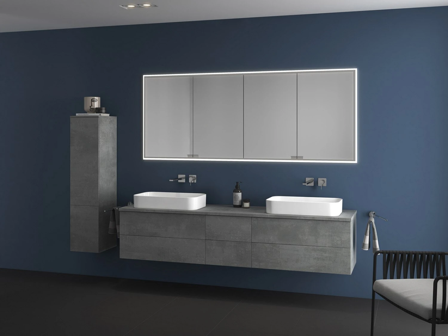 Kronenbach Cube Spiegelschrank 202 x 82 cm mit umlaufender LED-Beleuchtung, Unterputz Kronenbach Cube Spiegelschrank 202 X 82 Cm Mit Umlaufender LED-Beleuchtung, Unterputz -Kronenbach kronenbach spiegelschraenke cube spiegelschrank 200 x 4842227