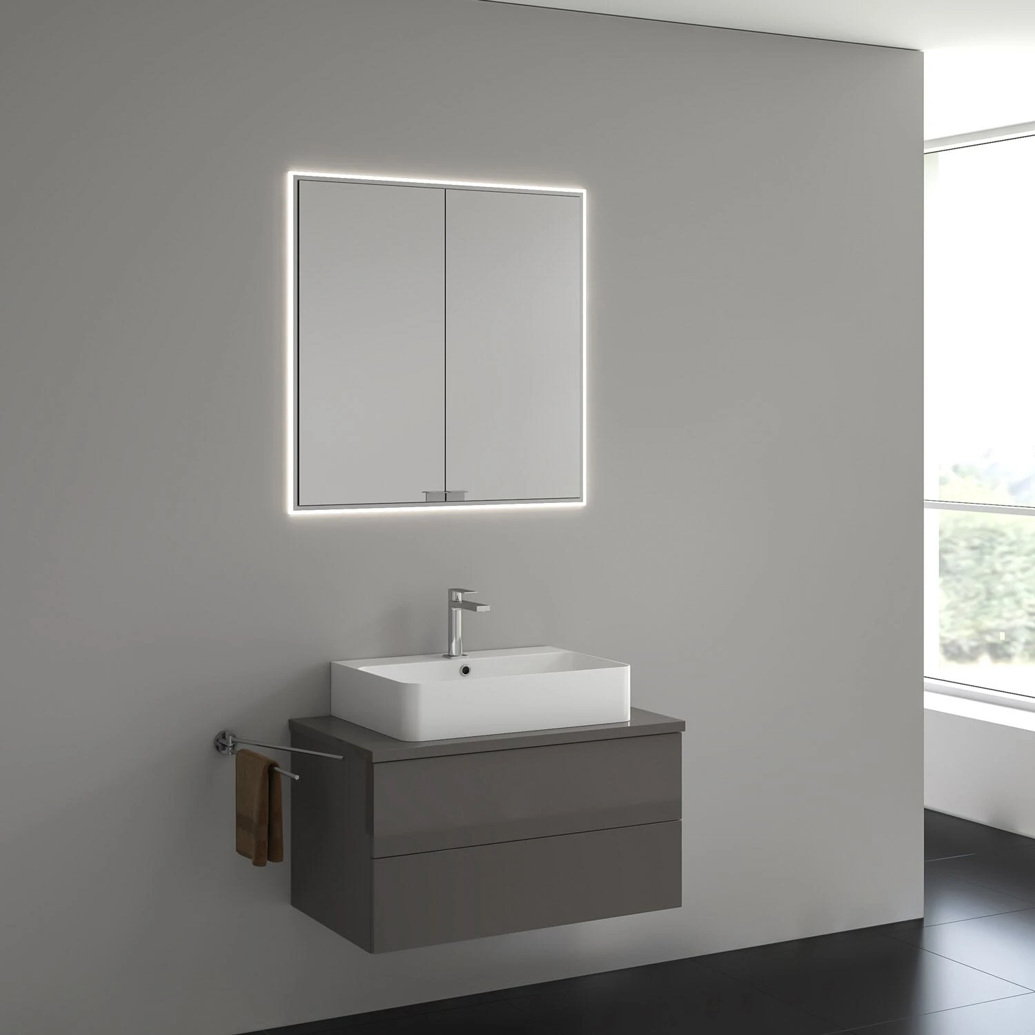 Kronenbach Cube Spiegelschrank 82 x 82 cm mit umlaufender LED-Beleuchtung, Unterputz Kronenbach Cube Spiegelschrank 82 X 82 Cm Mit Umlaufender LED-Beleuchtung, Unterputz -Kronenbach kronenbach spiegelschraenke cube spiegelschrank 80 x 4842083